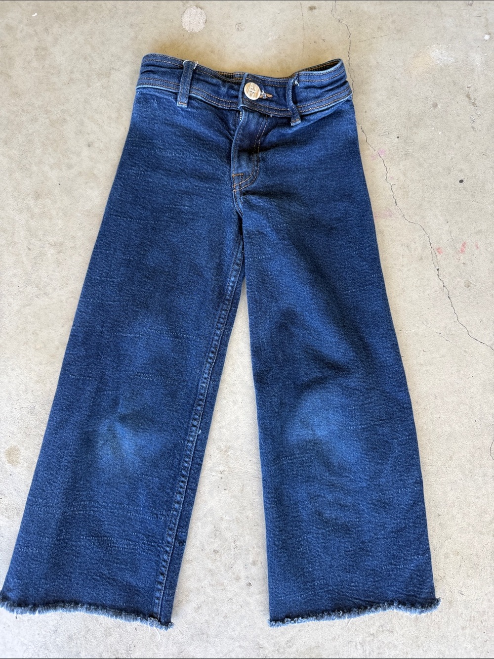 Zara Dark Blue Wide-Leg Kids Jeans